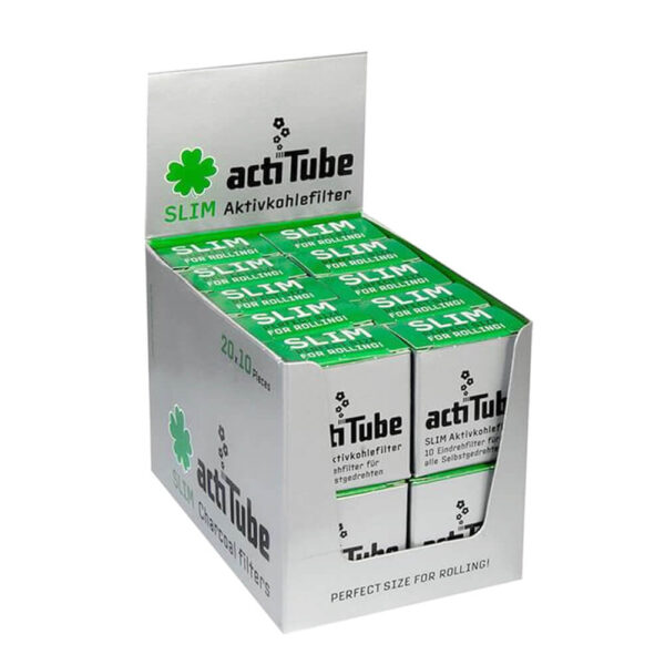 "Filtros de Carbón Activo Actitube Slim para fumar"