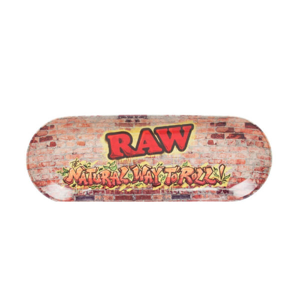 "Bandeja de liar RAW Natural Way to Roll con diseño graffiti"